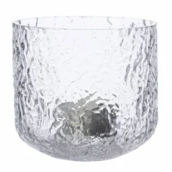 Ljuslykta 25 cm, mönstrat glas
