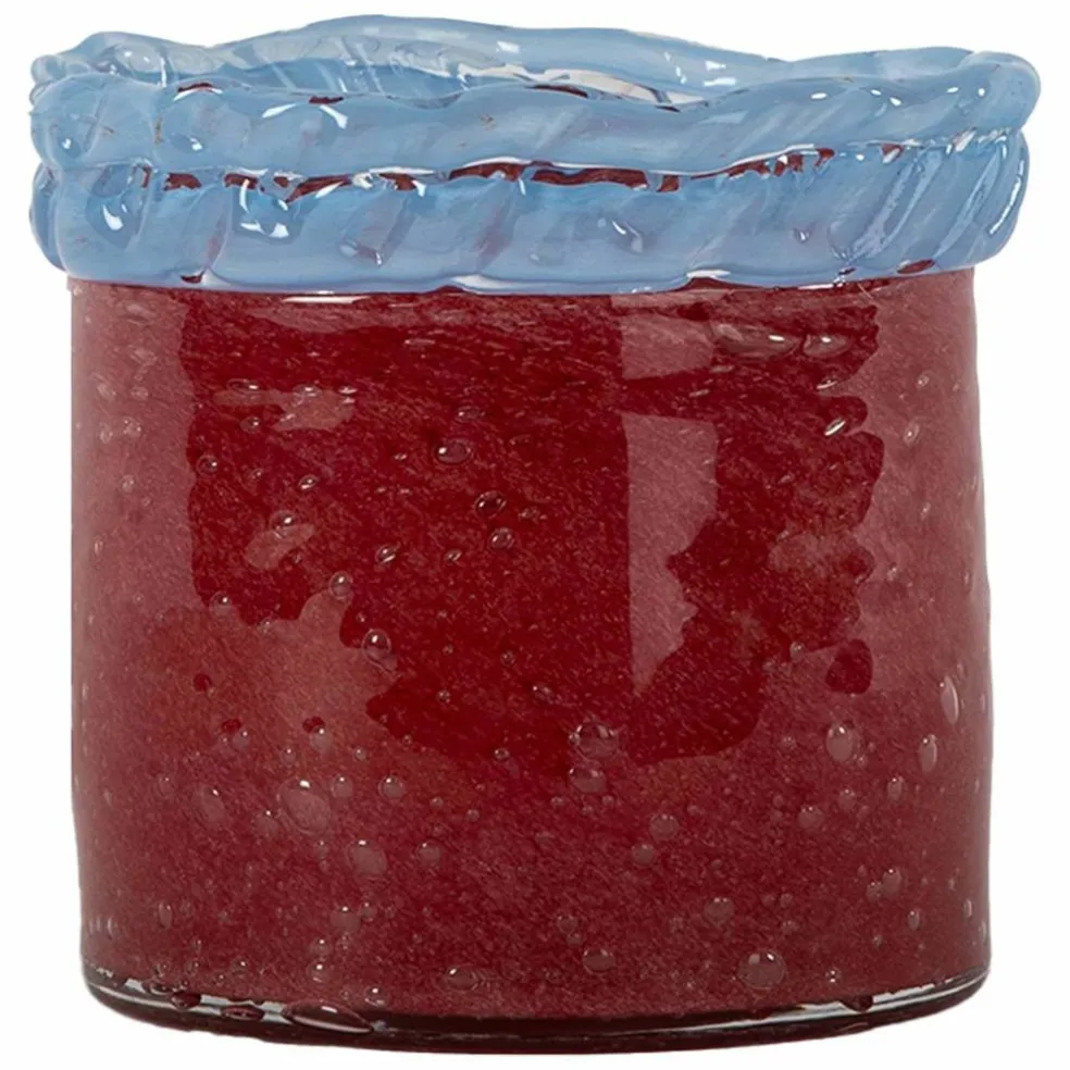 Ljuslykta 10 cm, vinröd