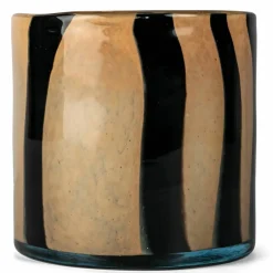 Ljuslykta medium, svart/beige