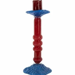 Ljusstake 26 cm, blå