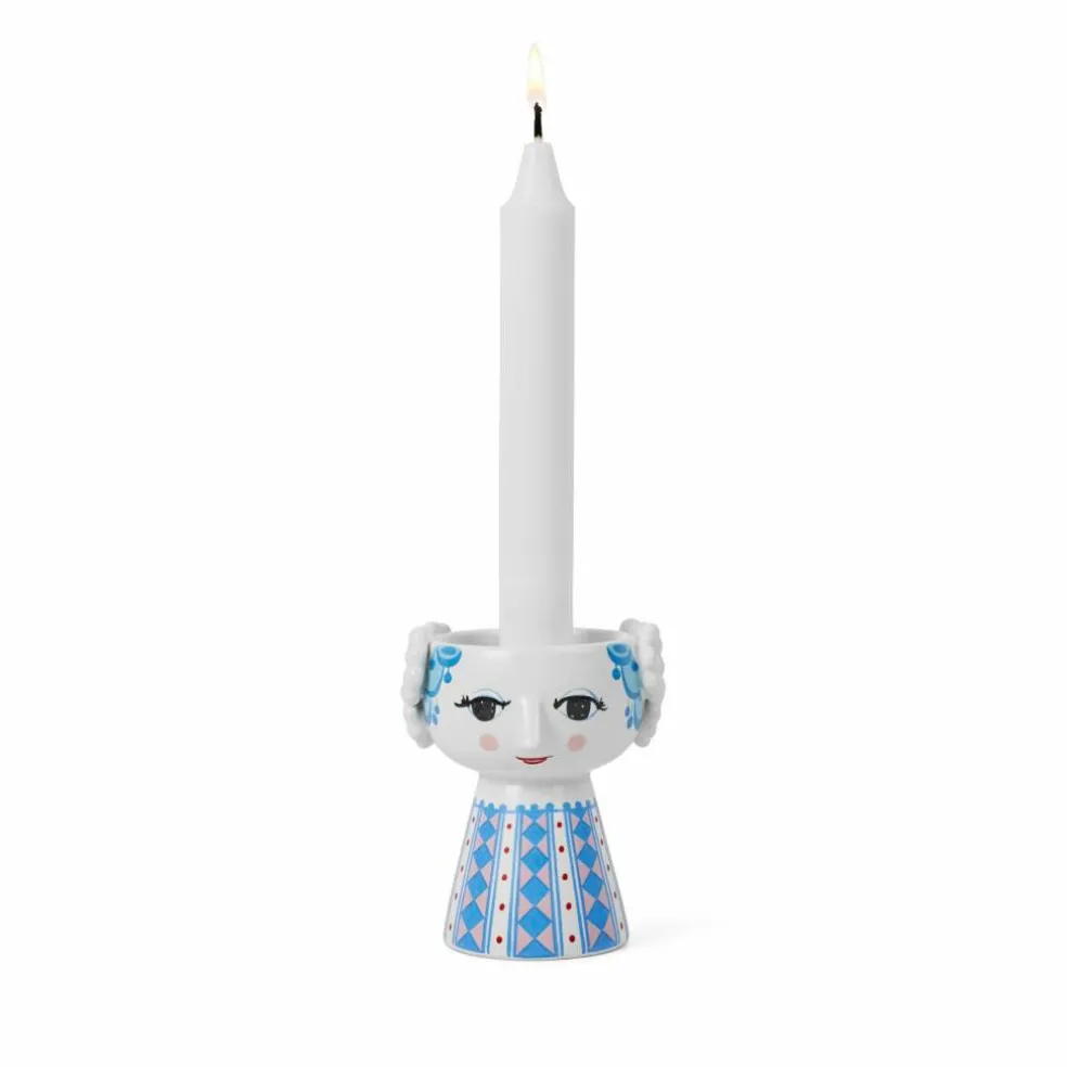 Ljusstake 9,5 cm, blå
