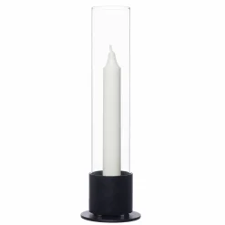 Ljusstake med glascylinder, mullvad