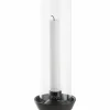 Ljusstake med Glas Vit