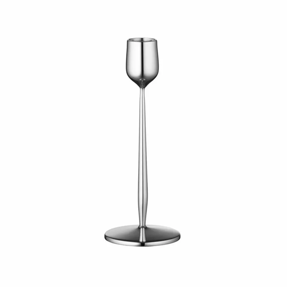 Ljusstake 7x5,5 cm, blankt stål