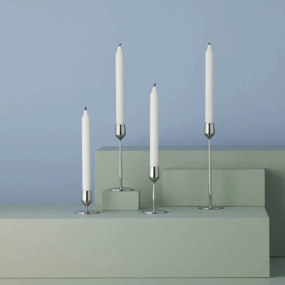 Ljusstake 7x12 cm, blankt stål