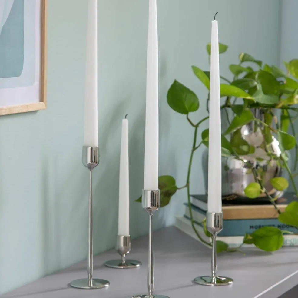 Ljusstake 7x18 cm, blankt stål