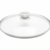 Lock 28 cm Glas med Stålknopp