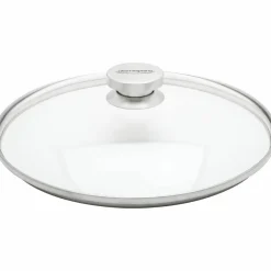 Lock 16 cm Glas med Stålknopp