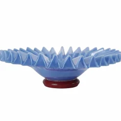 Lori skål 18 cm, ljusblå/vinröd