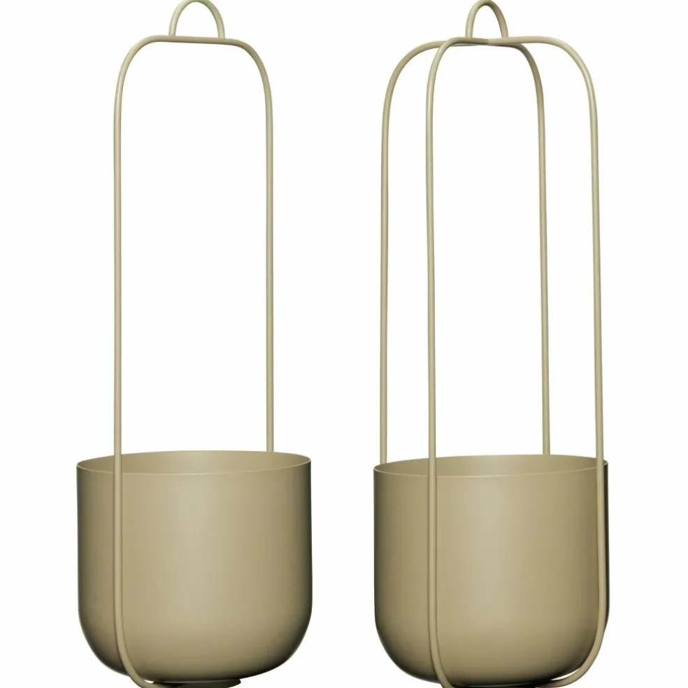 Lotus hängande blomkruka 2-pack, khaki