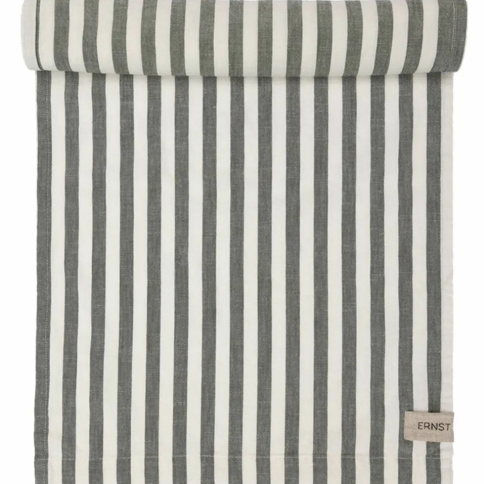 Löpare bred rand 45x250 cm, röd/vit