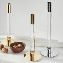 Lumiere Ljusstake 32 cm, guld/glas