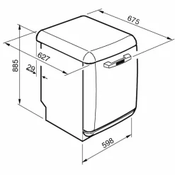 LVFABBL3 50s fristående diskmaskin 60 cm, svart