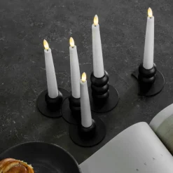 Lykke LED adventsljusstake, krom