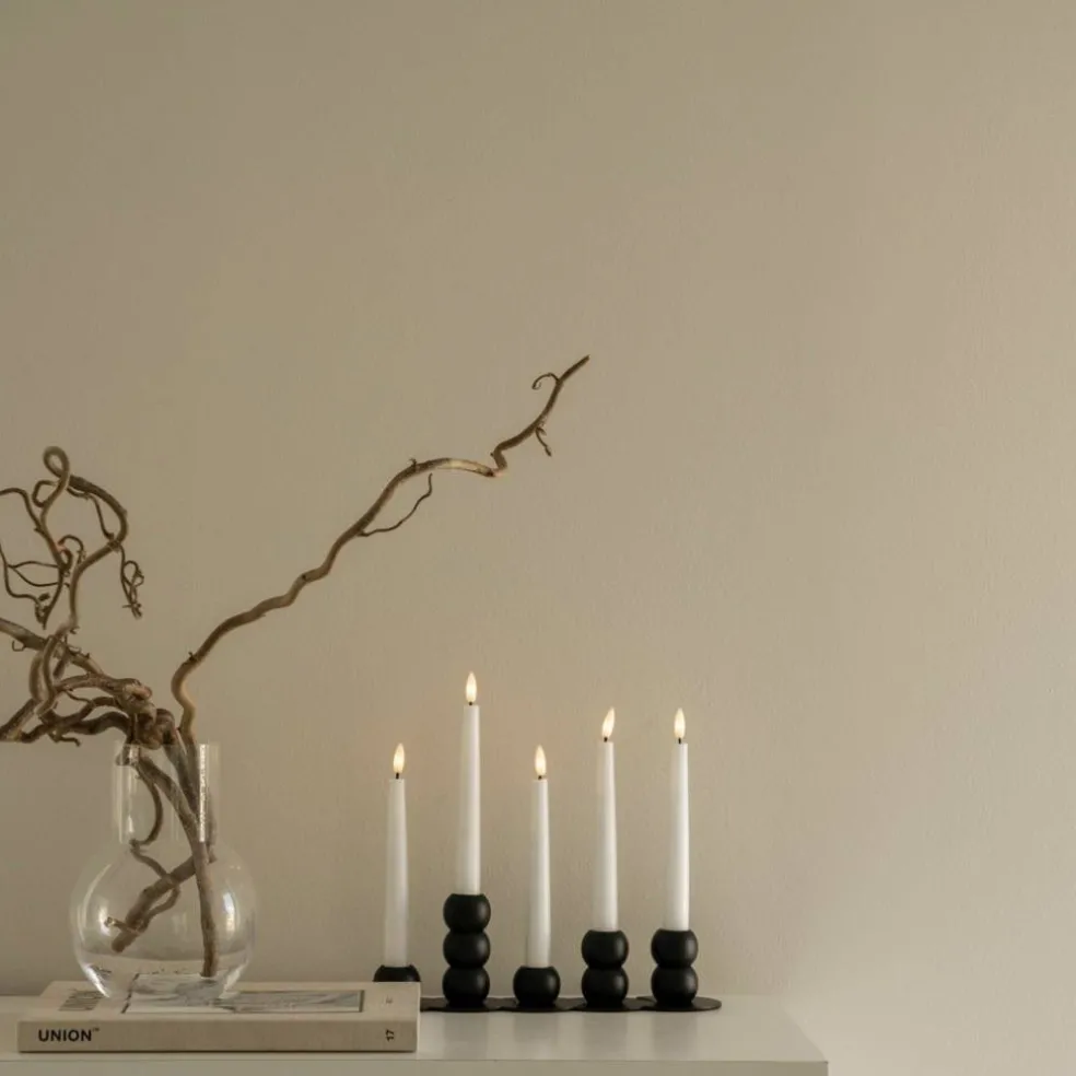 Lykke LED adventsljusstake, svart