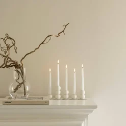 Lykke LED adventsljusstake, vit