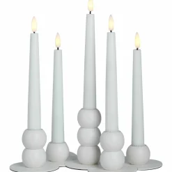 Lykke LED adventsljusstake, vit