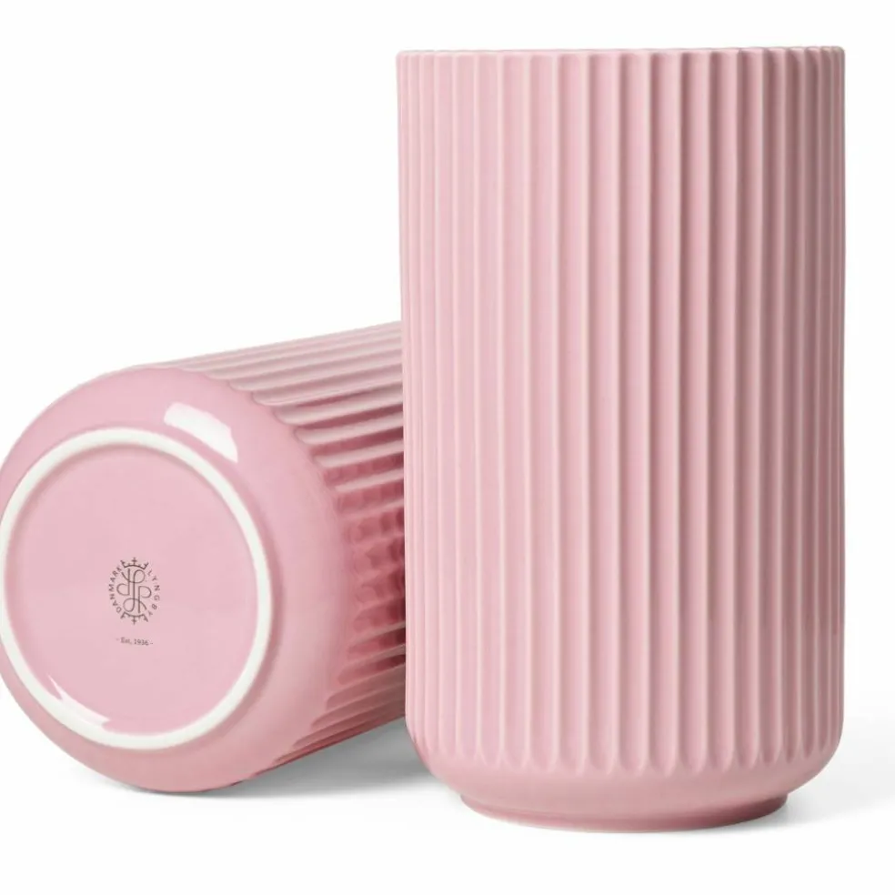 Lyngby vas 25 cm, rosa