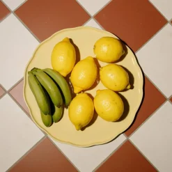 Madeleine serveringsfat rund, vanilj