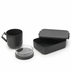 Make & Take lunchset 2 delar, mörkgrå