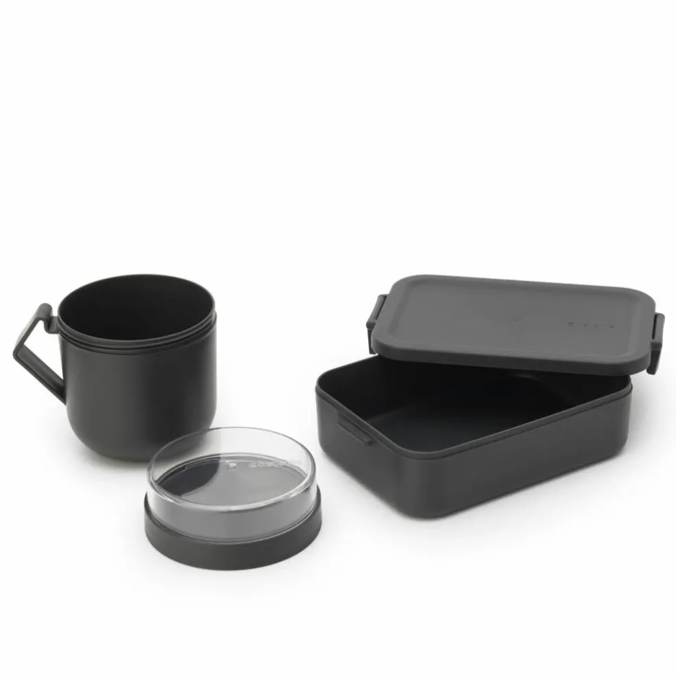 Make & Take lunchset 2 delar, mörkgrå