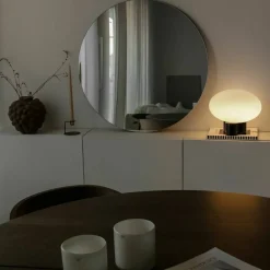 Mammut bordslampa, 28 centimeter, travertin