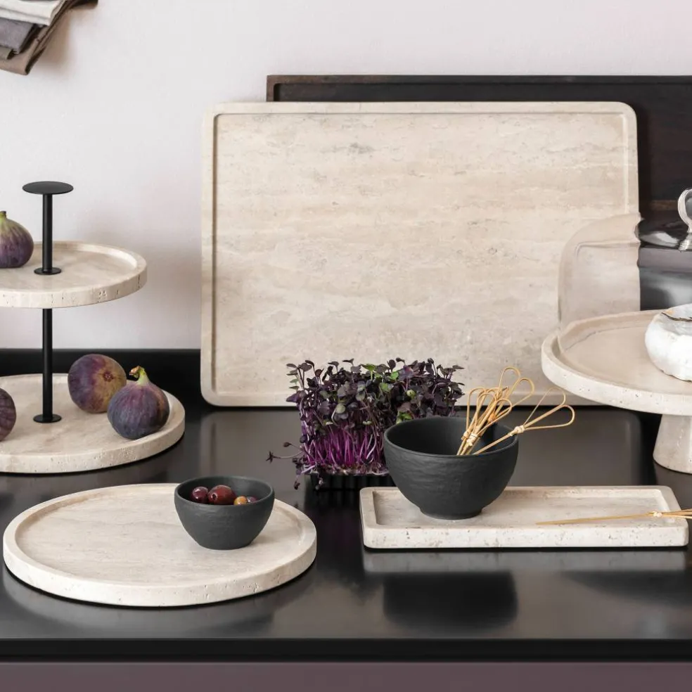 Manufacture Travertine serveringsfat 24,5 cm