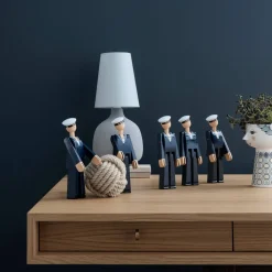 Marinsoldat, mörkblå/vit