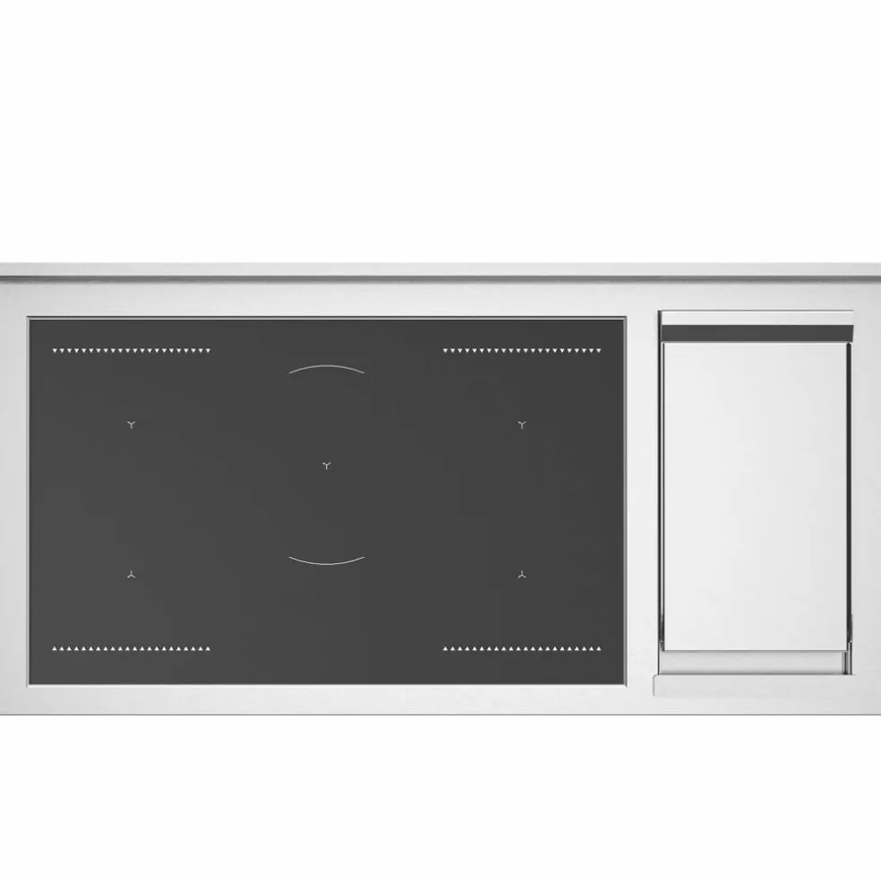 MAS125I2EXT2 Master induktionsspis 120 cm med 5 zoner, stekbord och 2 ugnar, rostfritt stål