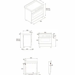 MAS96L1EXT2 Master gasspis 90 cm med 6 brännare och 1 ugn, rostfritt stål
