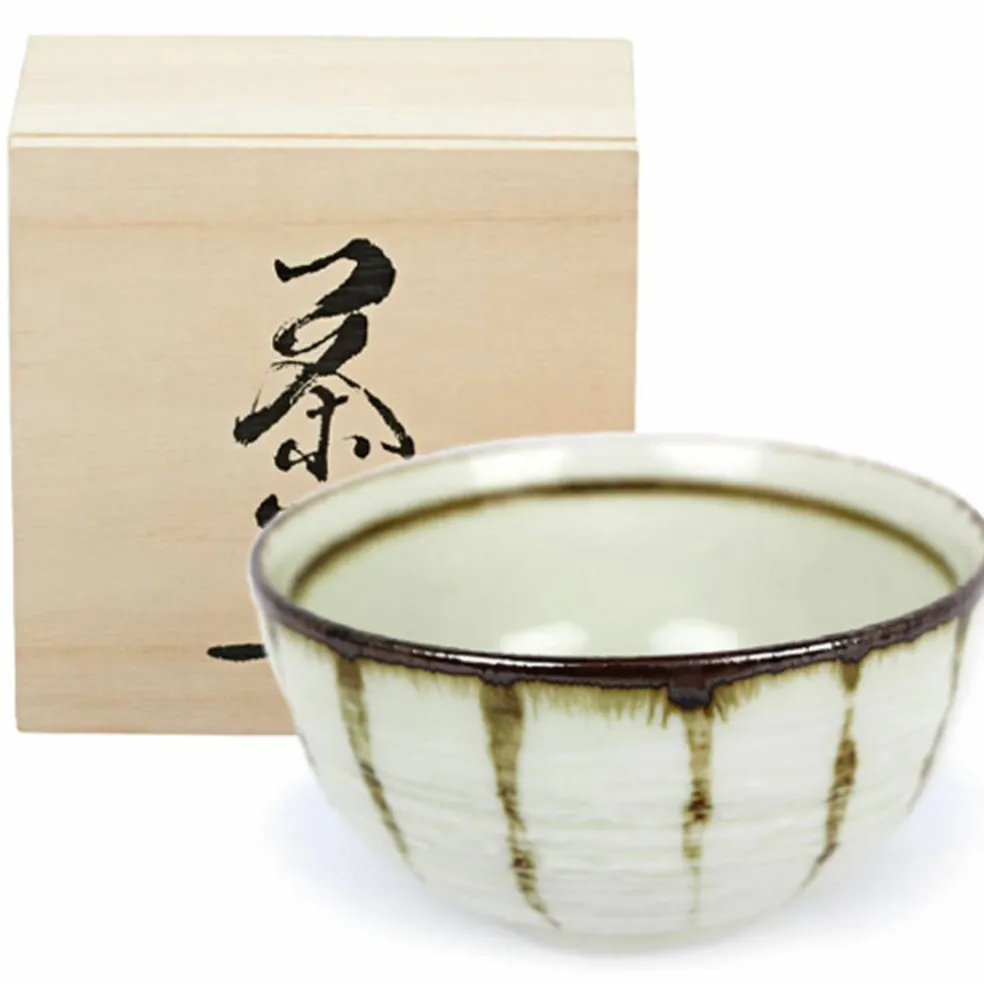 Matcha tekopp, grön/vit