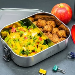Matlåda med snap-lock 800 ml, rostfritt stål