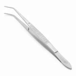 Matpincett med krökt spets 16 cm, rostfritt stål