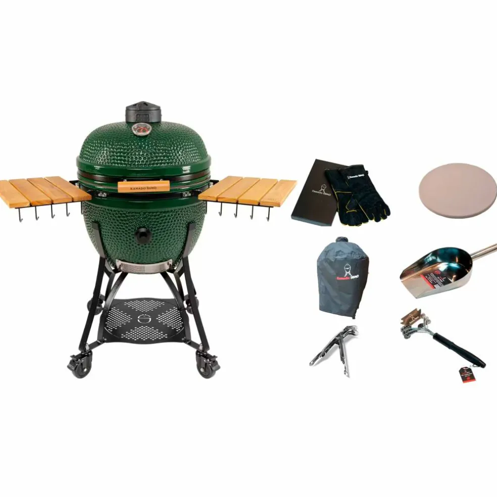 Maxi Gen 2 kamadogrill med tillbehörspaket, svart