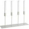Metall ljusstake till 4 ljus beige