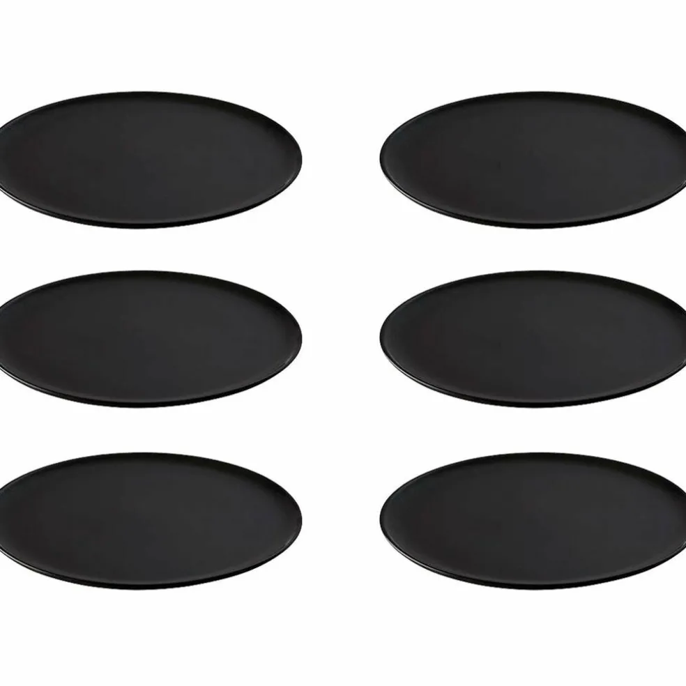 Middagstallrik 28 cm, 6 st, titanium black