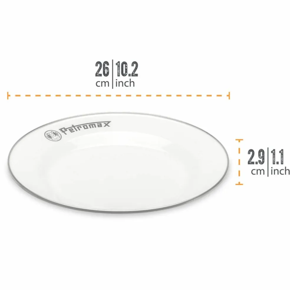 Middagstallrik 26 cm, vit 2-pack