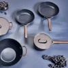 Milano kastrull med glaslock 18 cm, brun