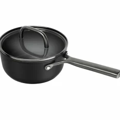 Milano kastrull med glaslock 18 cm, brun
