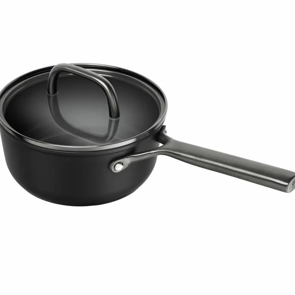 Milano kastrull med glaslock 18 cm, brun