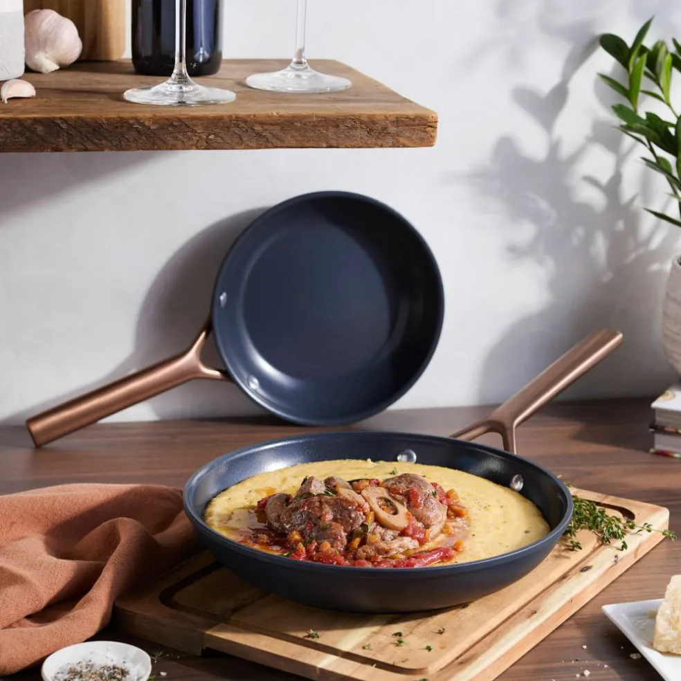 Milano stekpanneset 24 & 28 cm, djupblå