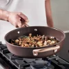Milano traktörpanna med glaslock 28 cm, svart