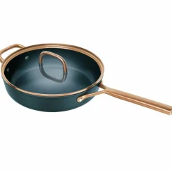 Milano traktörpanna med glaslock 28 cm, svart