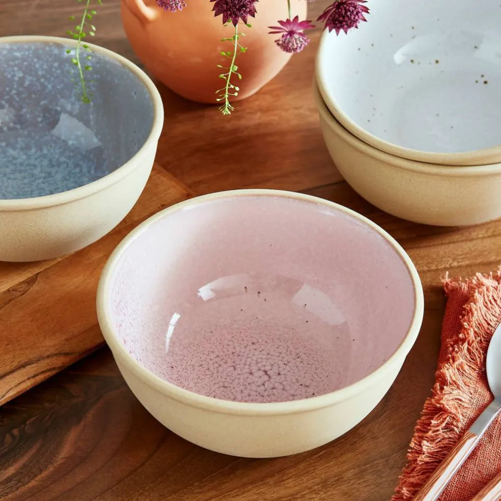 Minerals skål 15 cm 4-pack, rose quartz