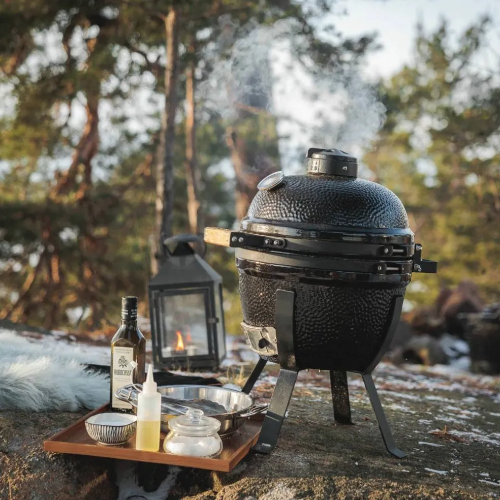 Mini kolgrill, grön