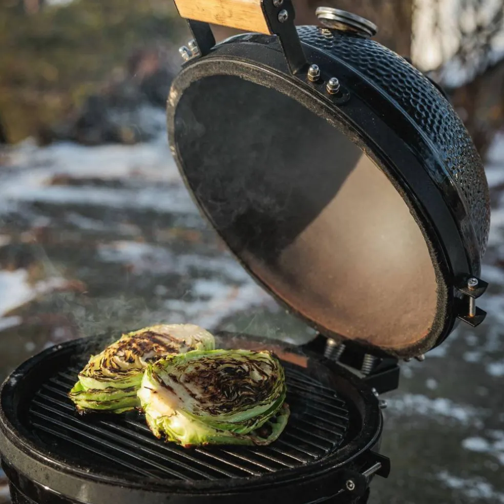 Mini kolgrill, grön