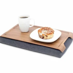 Mini Laptray Knäbricka Valnöt/Grå