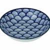 Miniskål 10 cm 4-pack, blå/vit