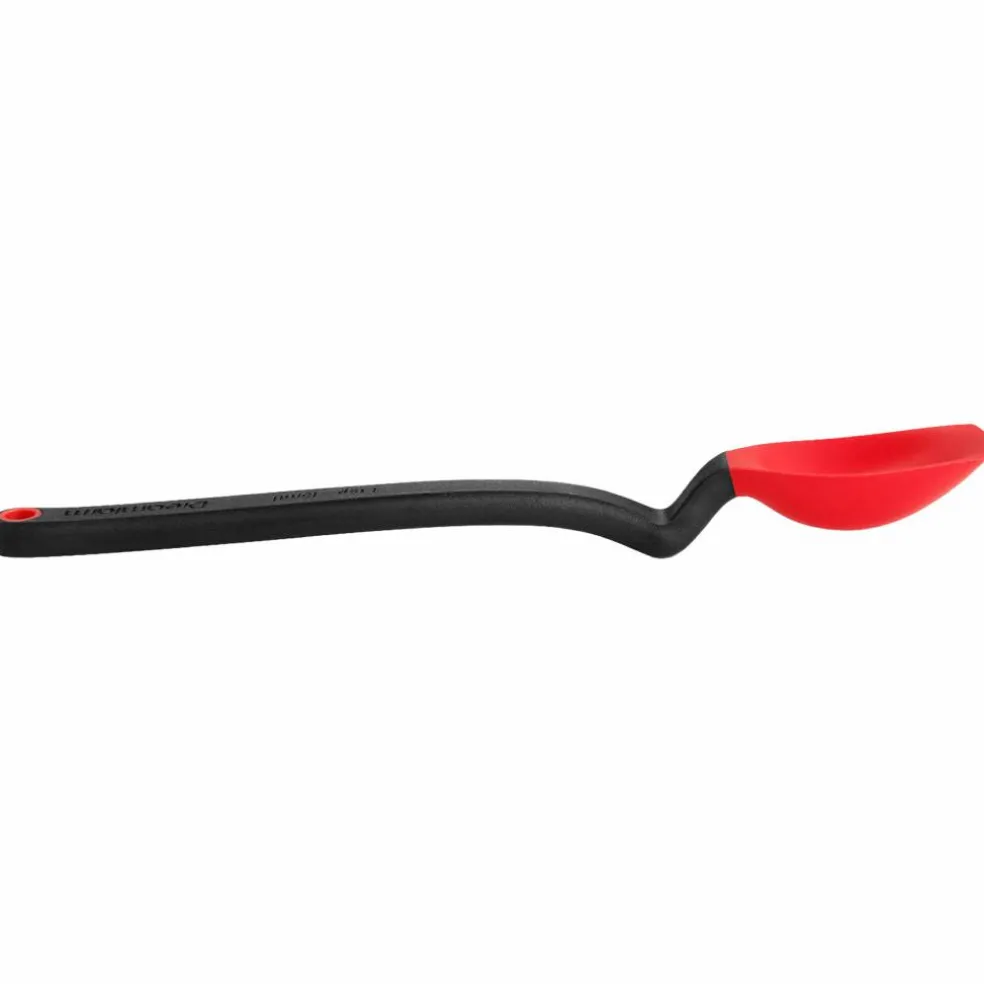 Mini Supoon skedformad slickepott, svart/röd