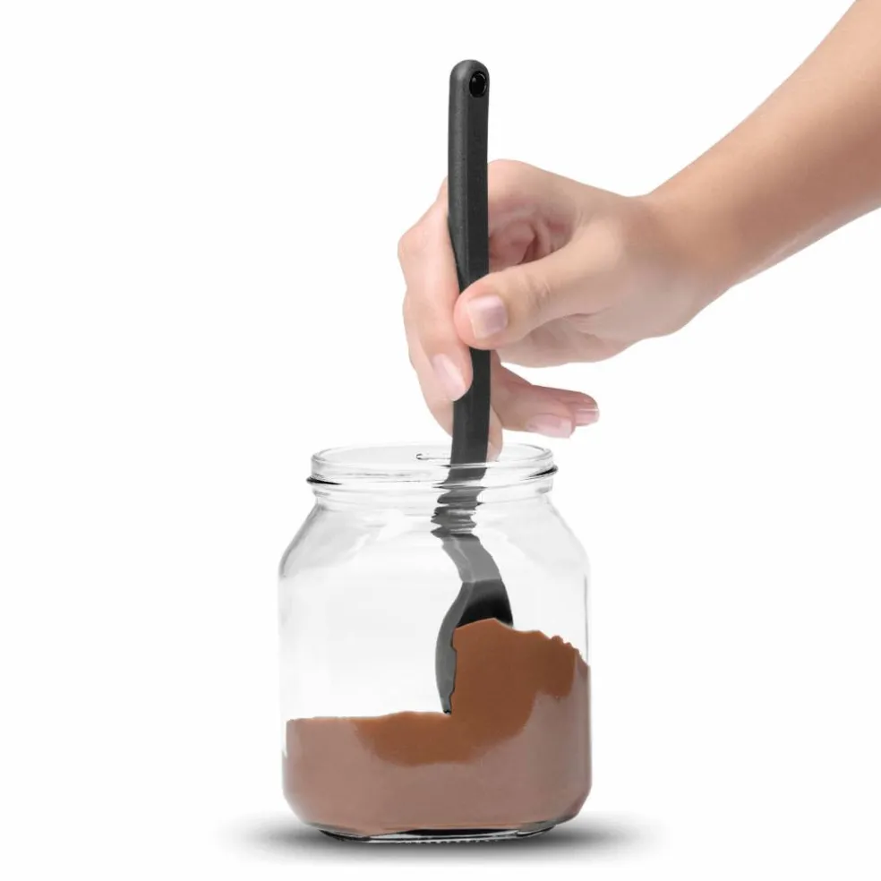 Mini Supoon skedformad slickepott, svart/blå